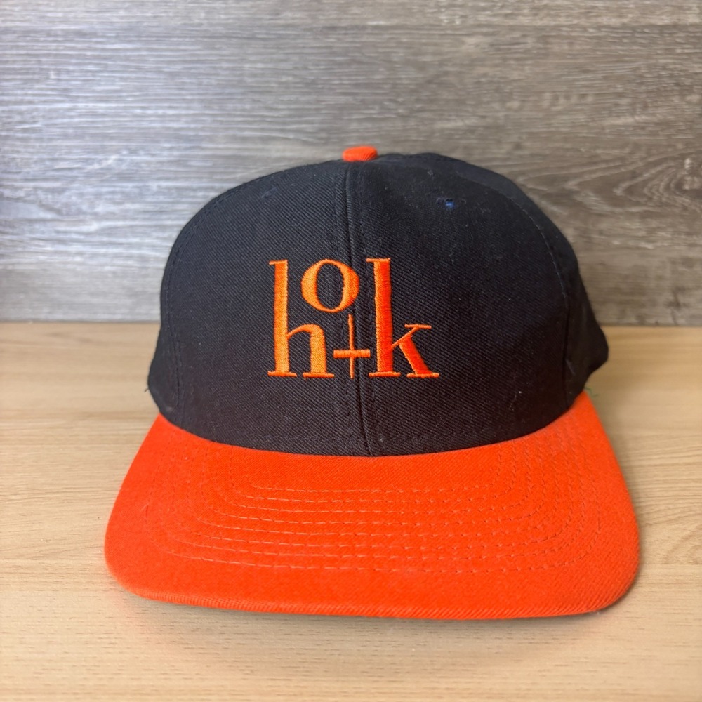 HOK Hat Cap Snap Back Black Orange Architecture Design Adjustable USA Made